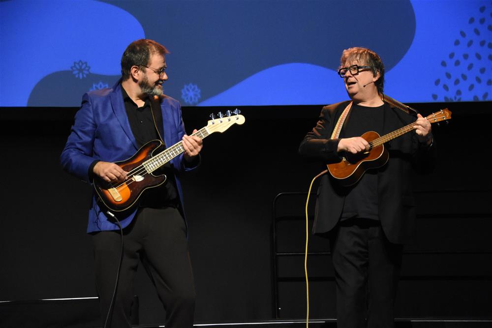 Konferansierane; Halvor Folgerø og Finn Tokvam - Klikk for stort bilete